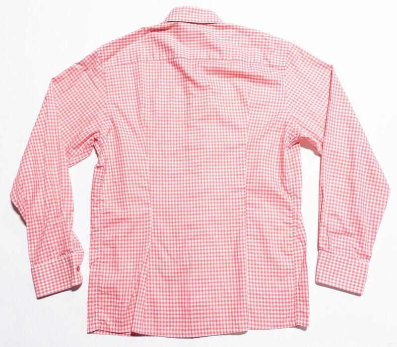 Eton Dress Shirt Men's 16/41 Contemporary Pink Check Long Sleeve Gingham STAIN