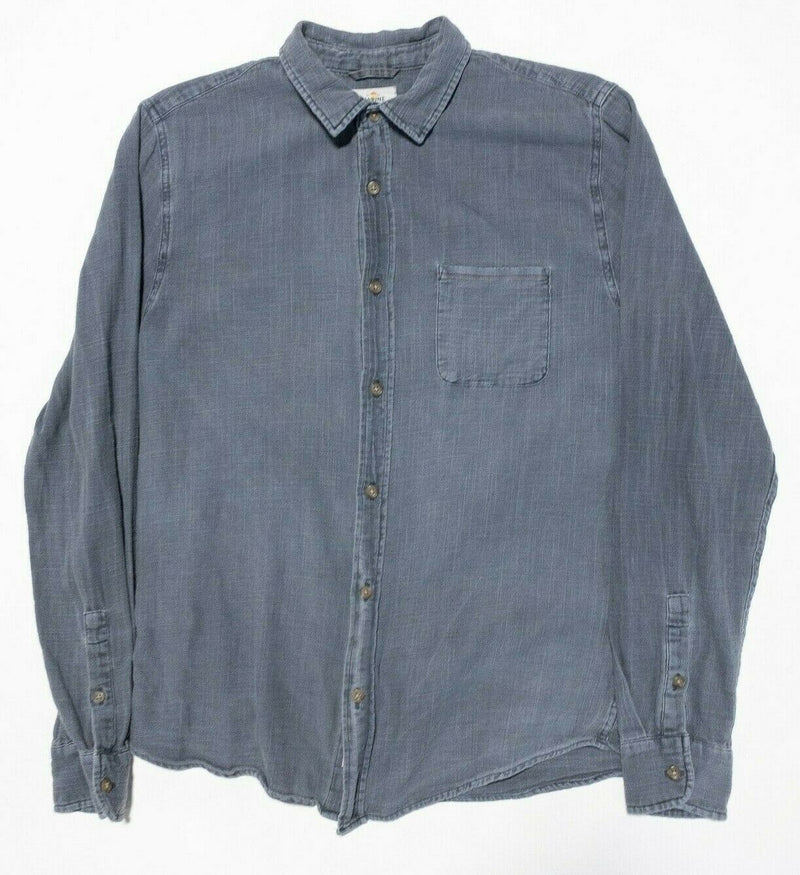 Marine Layer Men's Small Shirt Long Sleeve Button-Front Gray Faded