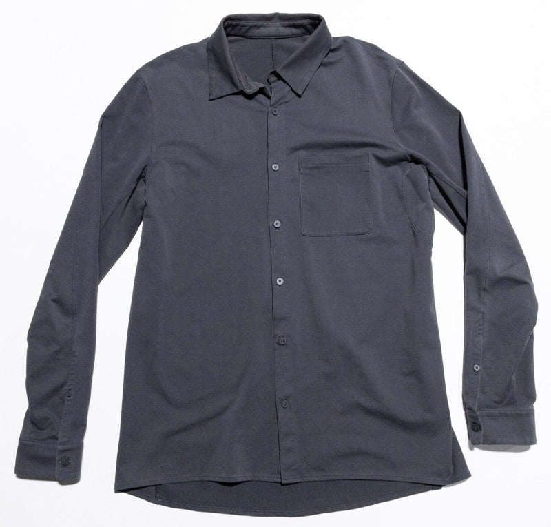 Lululemon Shirt Men's Fits Medium Long Sleeve Button-Front Commission Gray