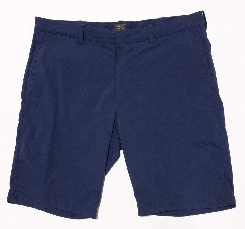 J. Crew Tech Shorts 36 Men's 10.5" Navy Blue Nylon Stretch Wicking Golf