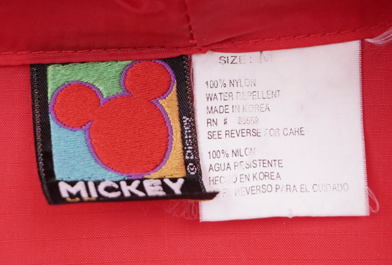 Vtg 90s Disney Adult Medium Disney Mickey Mouse Rain Windbreaker Jacket