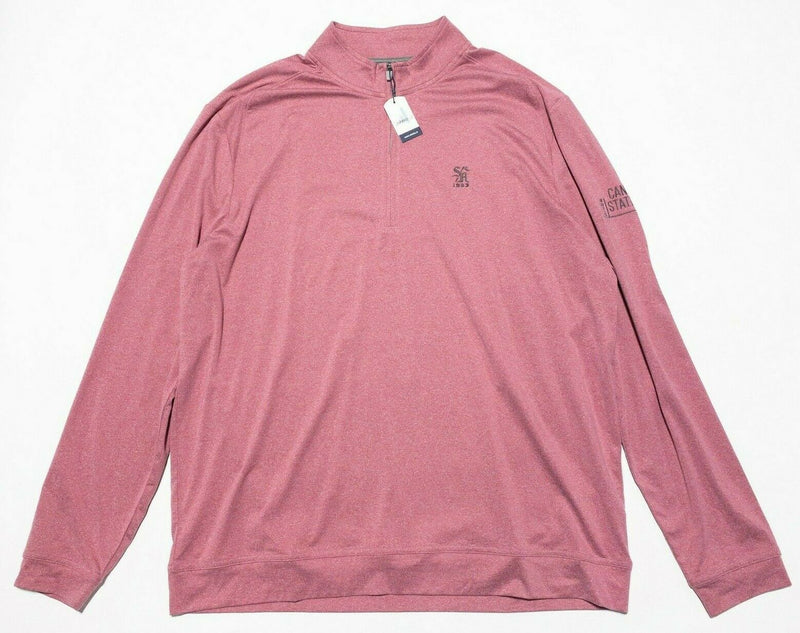 Johnnie-O Men's Flex 1/4 Zip Prep-Formance Pullover Wicking Rose Pink Men's XL