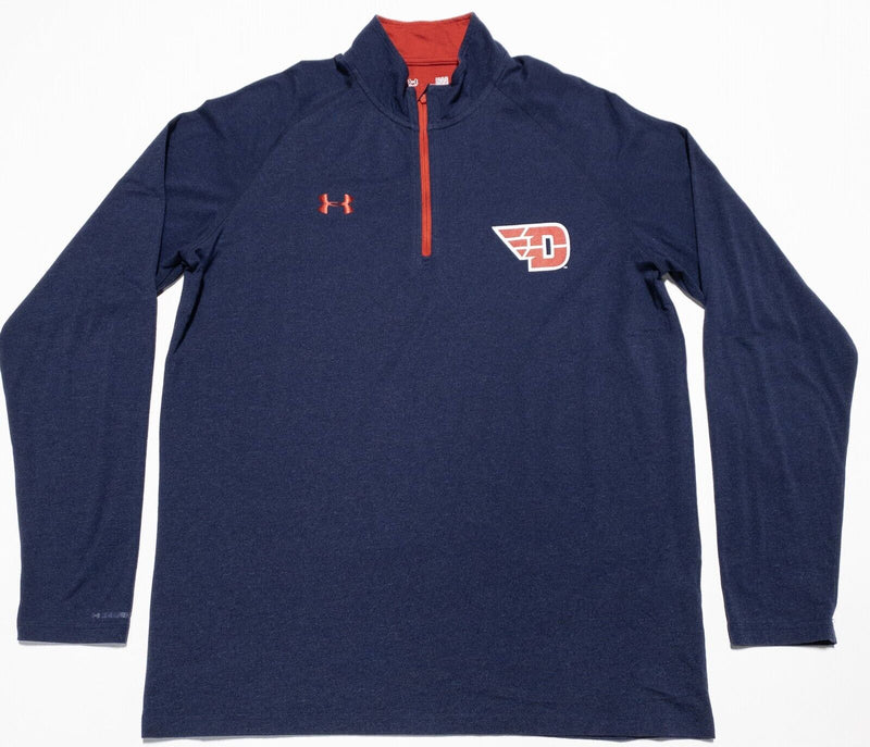 Dayton Flyers 1/4 Zip Men's Large Loose Under Armour Pullover Blue College NCAA