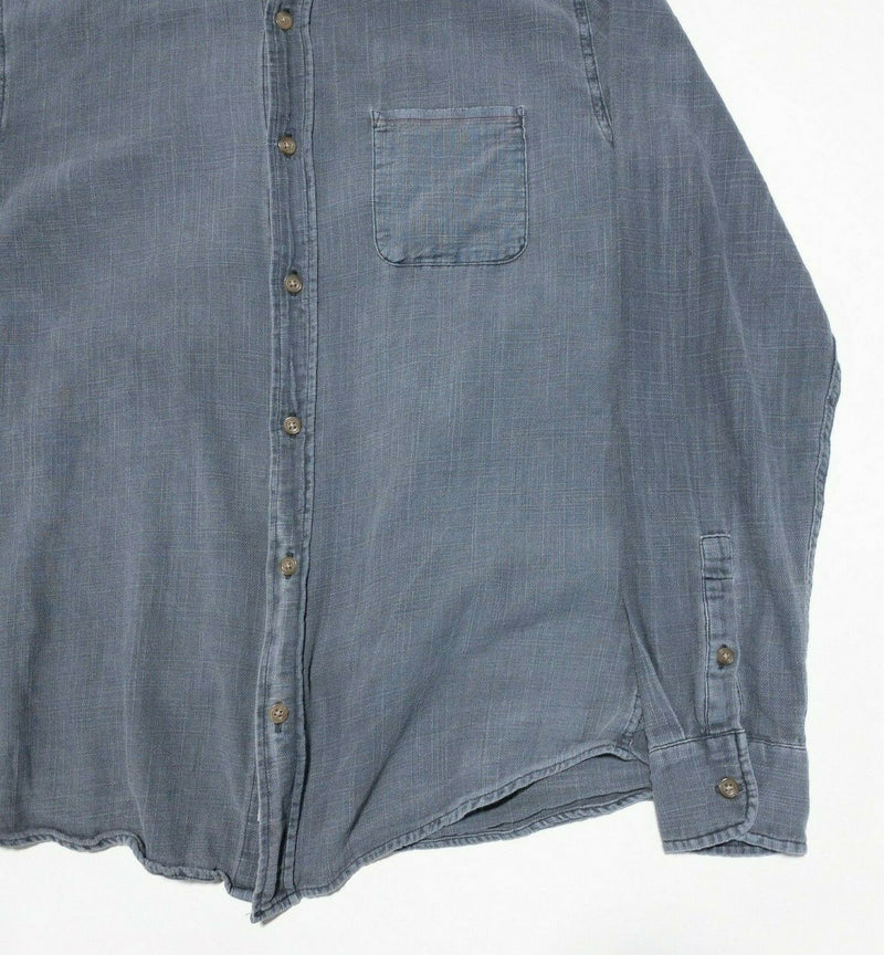 Marine Layer Men's Small Shirt Long Sleeve Button-Front Gray Faded