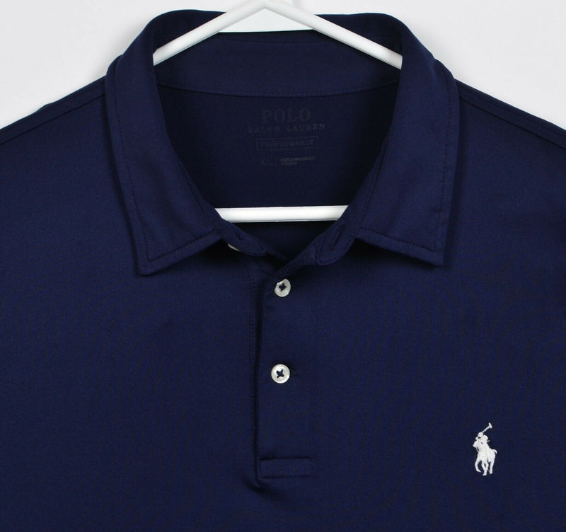 Polo Ralph Lauren Performance Men's XL Solid Navy Blue Wicking Polo Shirt