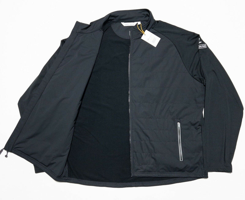 Peter Millar Crown Sport Men's 2XL Merge Hybrid Black Performance Golf Jacket