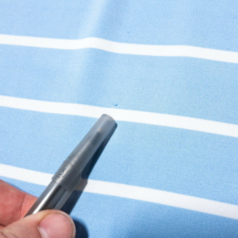Vineyard Vines XXL Performance Polo Men's Shirt Blue Striped Wicking Stretch 2XL