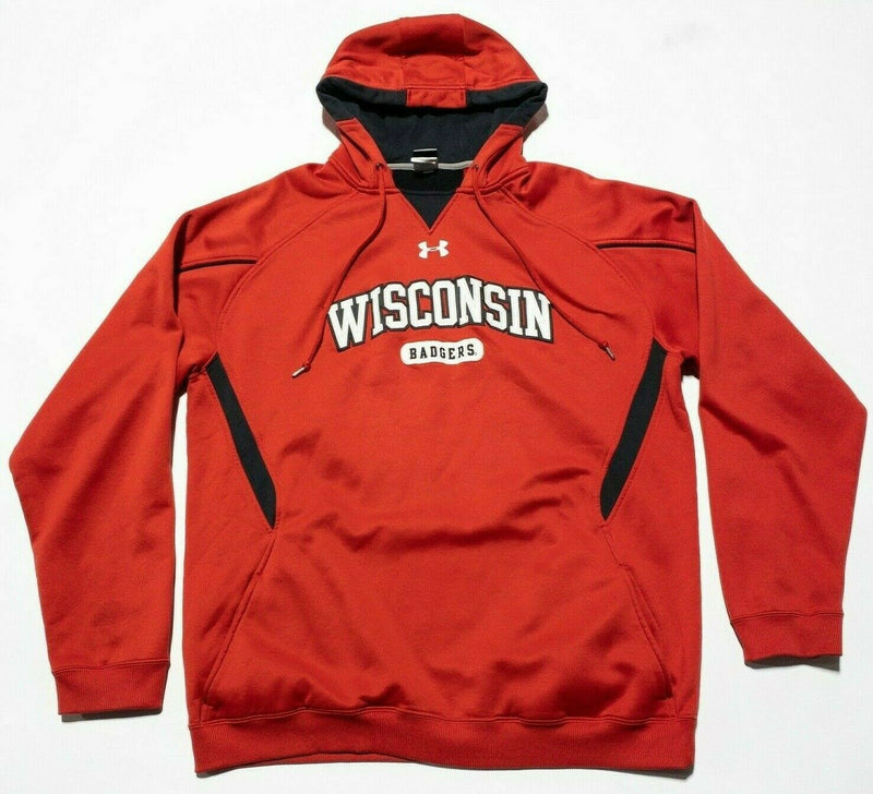 Wisconsin Badgers Men's XL Under Armour Solid Red Pullover Hoodie Sweatshirt