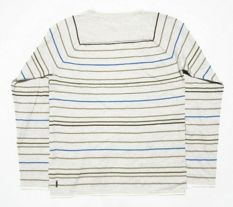 Scotch & Soda Cotton Cashmere Blend Striped Crewneck Sweater Men's Large