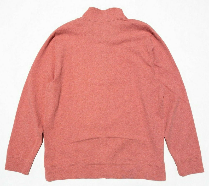 Vineyard Vines Performance 1/4 Zip Sweatshirt Whale Salmon Pink Preppy Men's XL