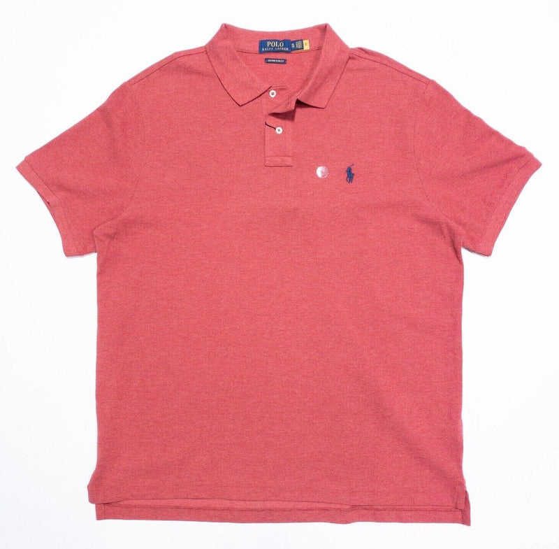 Polo Ralph Lauren XL Slim Fit Men's Polo Shirt Red Short Sleeve Pony Preppy