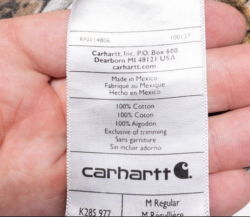 Carhartt Camo T-Shirt Men's Medium WorkCamo Long Sleeve Pocket T-Shirt Leaf K285