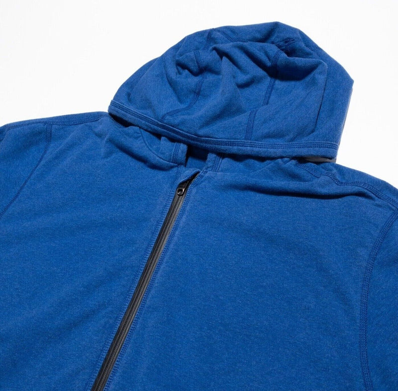 Lululemon Hoodie Men's Fits XL/2XL Full Zip Sweatshirt Solid Blue Athleisure