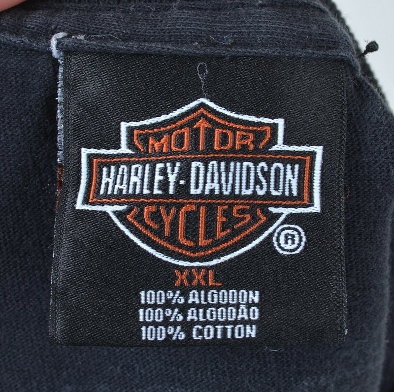 Vintage Harley-Davidson Men's 2XL Eagle Flames Free Spirit Cancun Biker T-Shirt