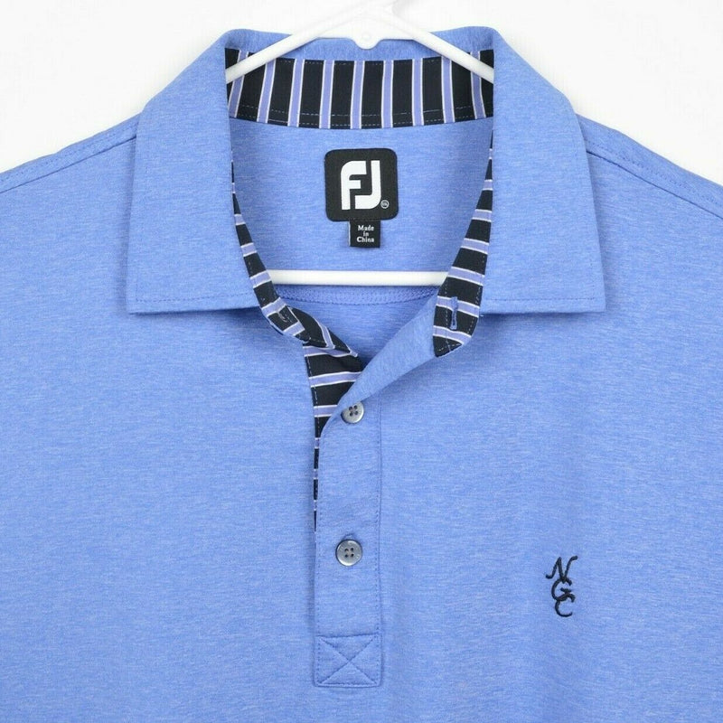 FootJoy Men's Sz 2XL Heather Blue FJ Performance Golf Polo Shirt