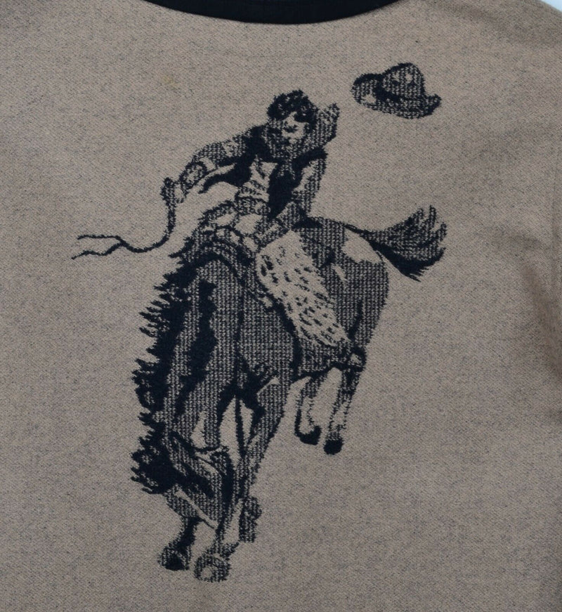 80s Pendleton Knockabouts Women's Medium Wool Horse Cowboy Blanket Jacket