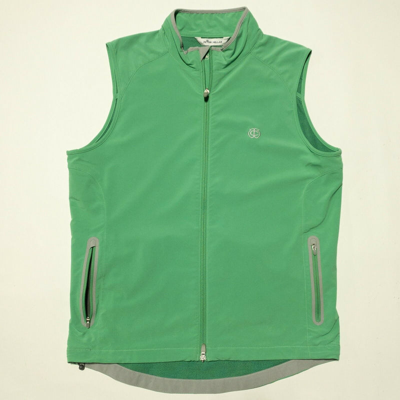 Peter Millar Men's Zephyr Vest Golf Performance Pesto Green Full Zip Men Medium