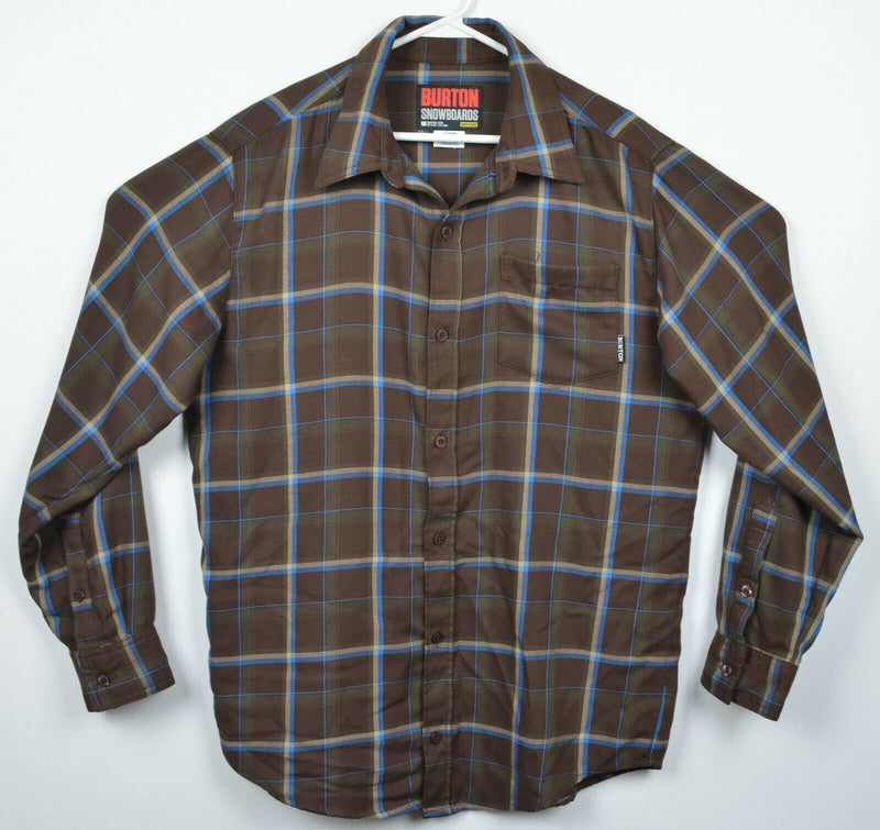 Burton DryRide Men's Large Brown Plaid Snowboarding Button-Front Flannel Shirt