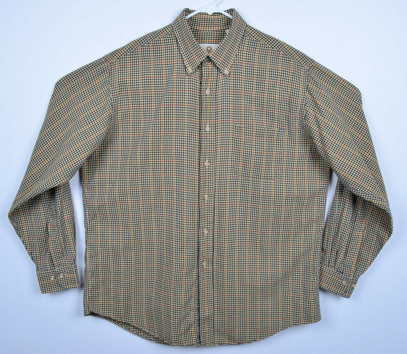 Viyella Men's Large Cotton Wool Blend Plaid Check USA Button-Down Flannel Shirt