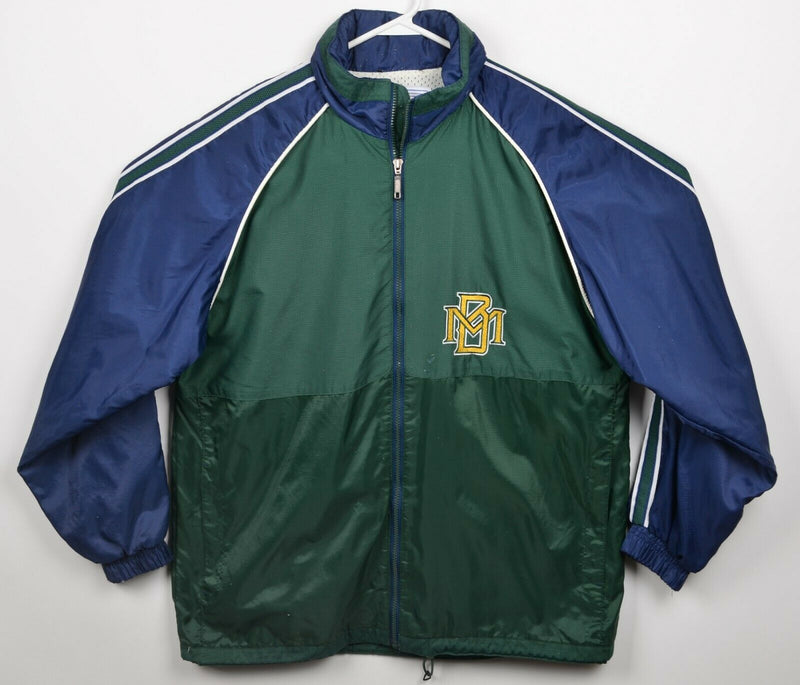 Vintage 90s Milwaukee Brewers Men's Large Starter Blue Green Windbreaker Jacket