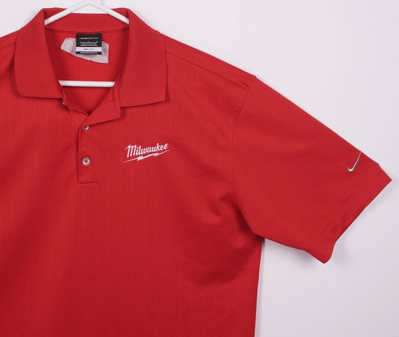 Milwaukee Tools Men's Large Nike Dri-Fit Solid Red M12 Fuel Golf Polo Shirt
