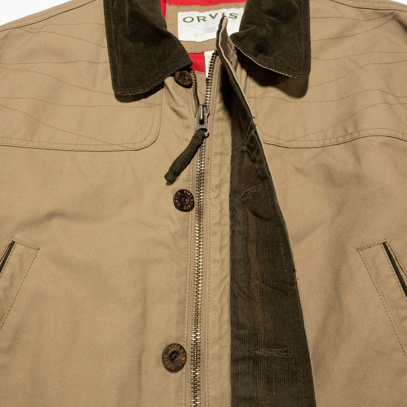 Orvis Heritage Field Coat Hunting Waxed Game Pocket Tobacco Brown Men's Large
