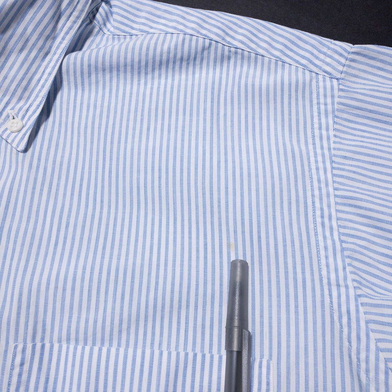 Gitman Bros. Vintage Shirt Men's 16-34 (Large) Blue Striped Button-Down USA