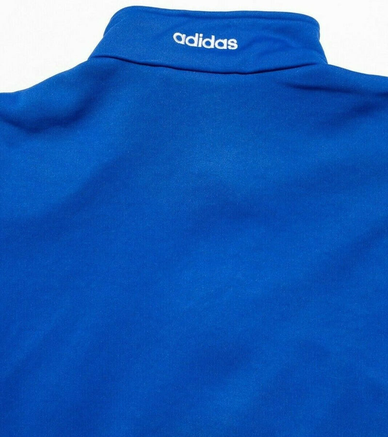 Vintage 90s Adidas Men's Large Blue Three Stripes Soccer Warm-Up Track Jacket