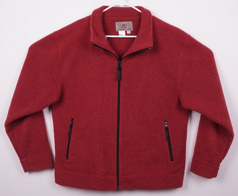 The Territory Ahead Men's Medium Solid Red Fleece USA Made Full Zip Jacket