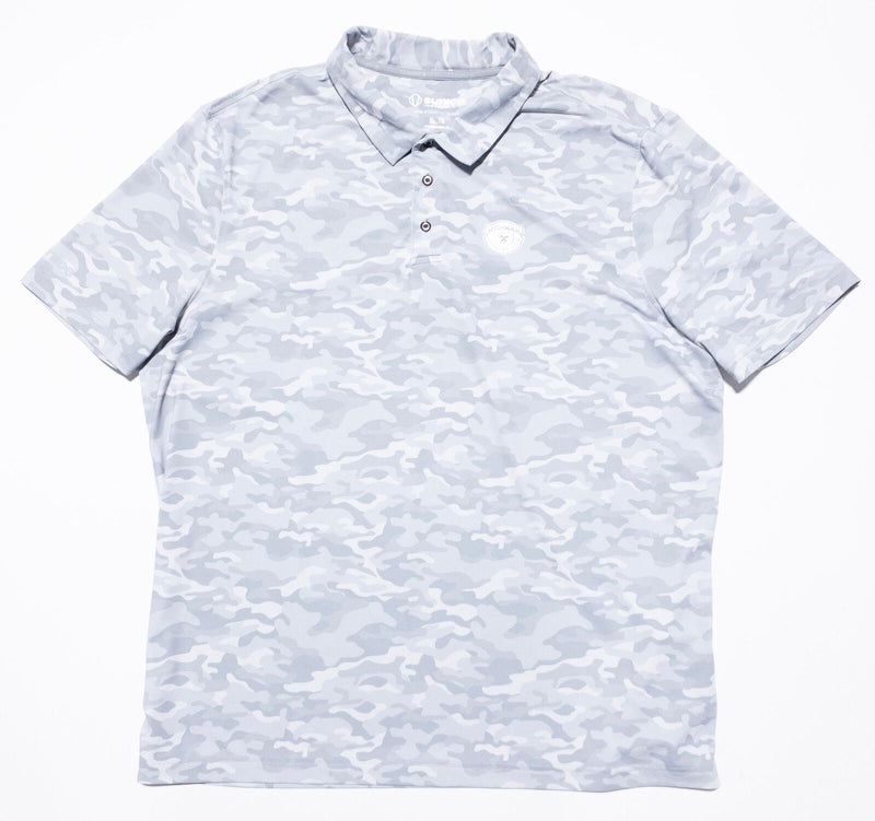 Sunice Camo Golf Polo Shirt Men's XL Wicking Stretch Gray Camouflage
