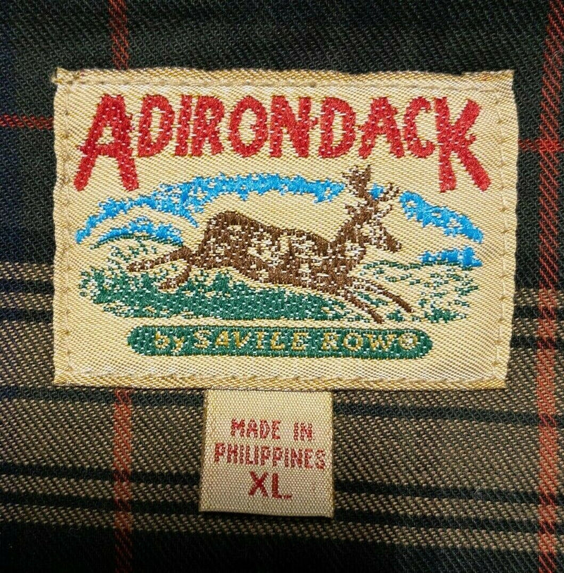 Adirondack by Saville Row Men's XL Snap-Front Flannel Lined Navy Blue Vest