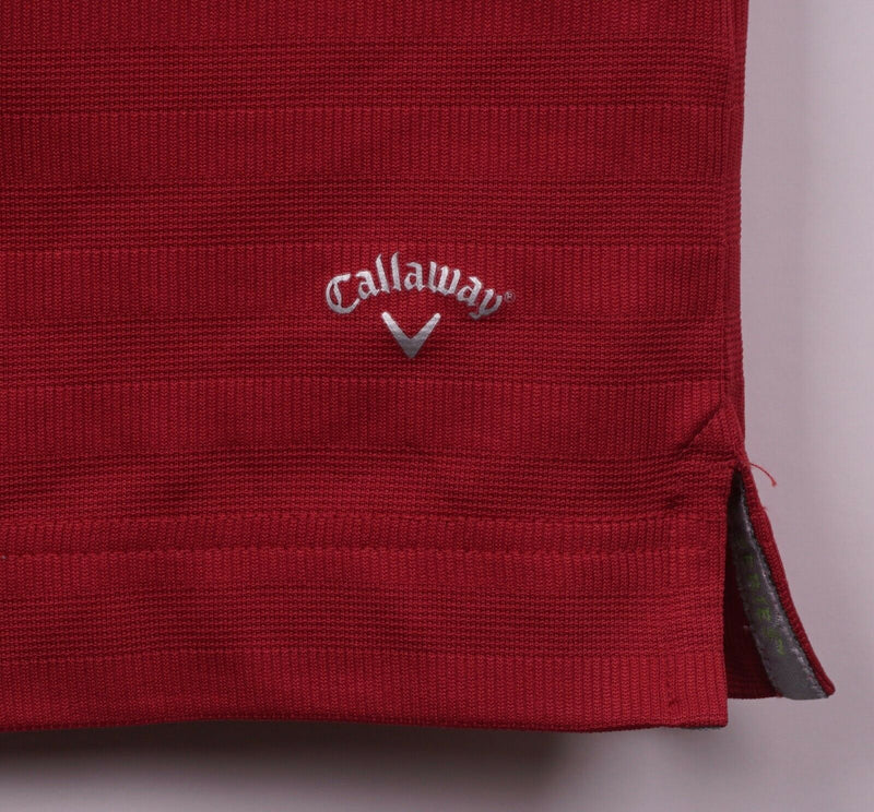 Callaway XHOT Men's Sz 2XL Tour Issue Bomb Logo Collar Red Golf Polo Shirt
