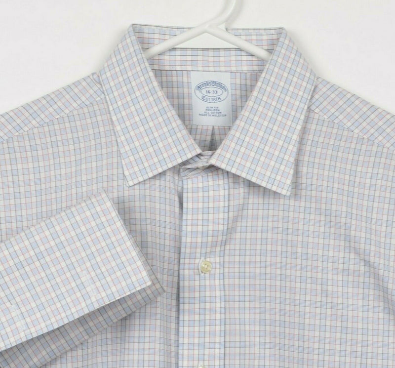 Brooks Brothers Men's 16/33 Slim Fit French Cuff Non-Iron Dress Shirt