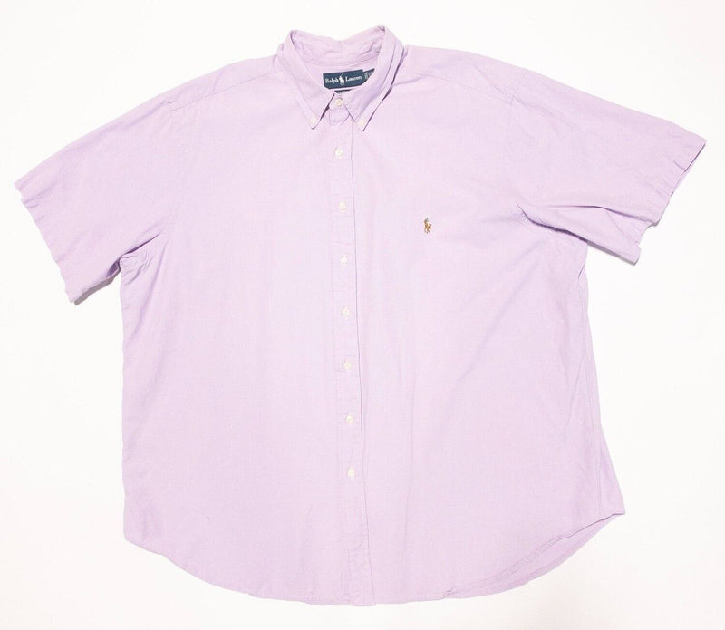 Polo Ralph Lauren 2XB Classic Fit Men's Light Purple Short Sleeve Button-Down