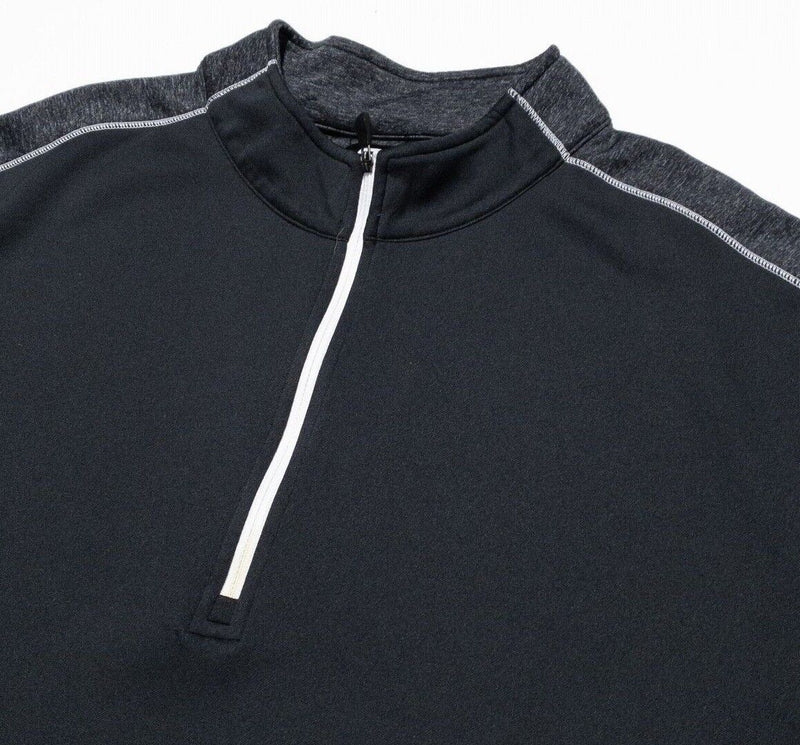 FootJoy Half-Zip Pullover Men's 2XL Golf Wicking Tonal Heather Black Gray