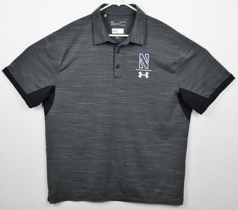 Northwestern Men's Sz XL Loose Under Armour Team Issue Football Polo Shirt