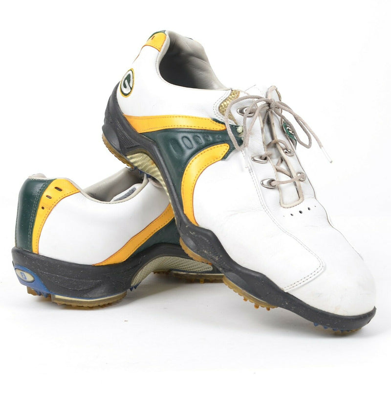 FootJoy Men's 10.5M Green Bay Packers NFL Spike DryJoys Golf Shoes 53461