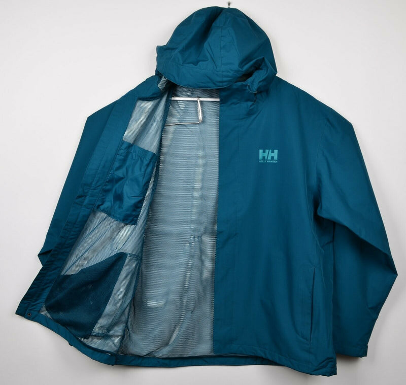 Helly Hansen Men's 2XL Helly Tech Blue Waterproof Hooded Full Zip Rain Jacket