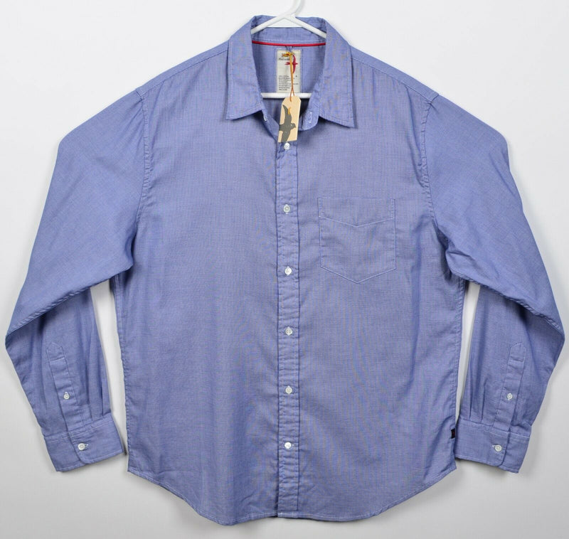 Relwen Men's XL Classic Blues Oxford Long Sleeve Button-Front Shirt