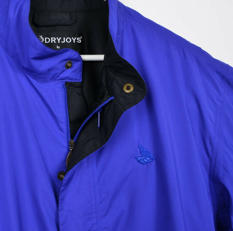 FootJoy Men's Large Half-Zip Violet Blue Short Sleeve Windshirt Golf Jacket