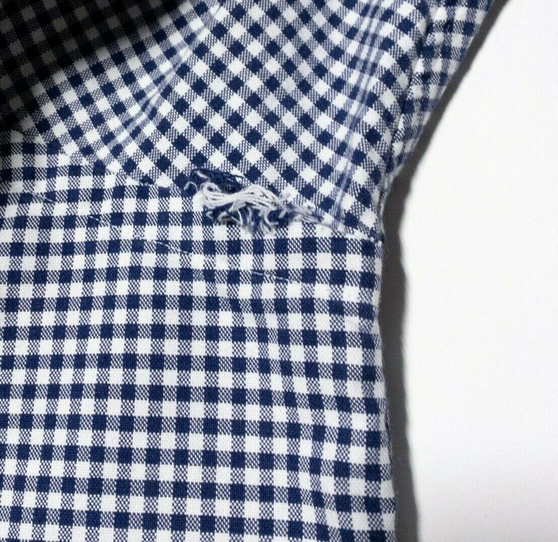 Polo Ralph Lauren Men's 4XB (4XL Big) Blue White Check Button-Front Shirt