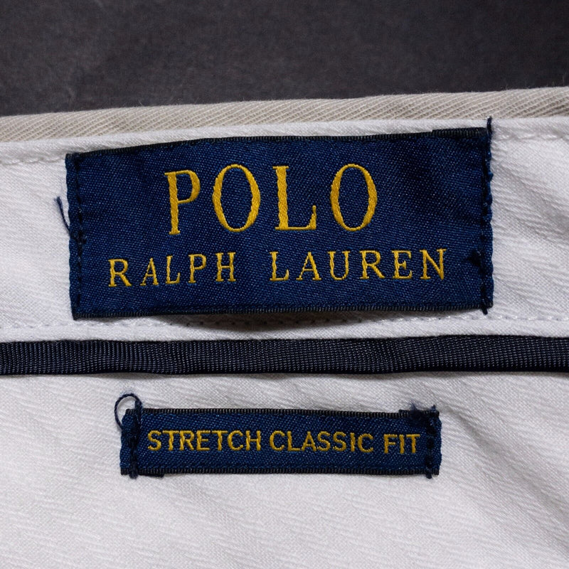 Polo Ralph Lauren Chino Pants Men's 36x30 Pleated Stretch Classic Fit Khakis