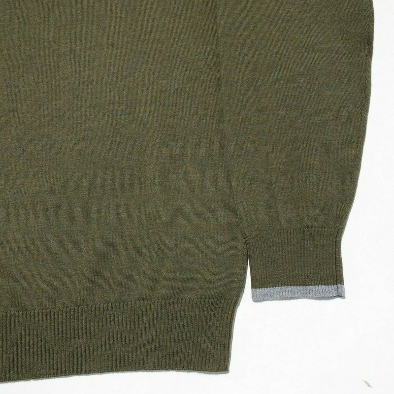 Under armour Merino Wool Sweater V-Neck Pullover Olive Green Men's 2XL Loose