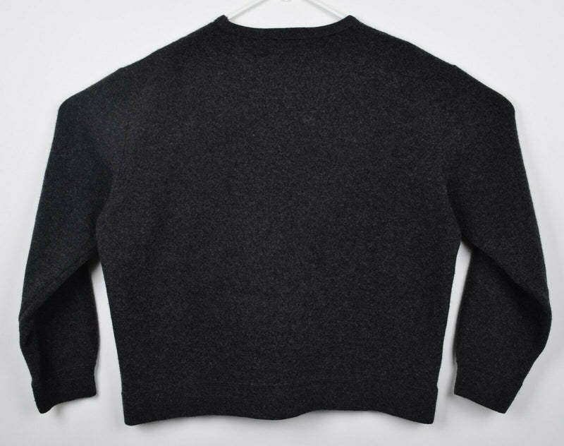 Vintage Polo Ralph Lauren Men's Medium? (Box-y Fit) Wool Gray Charcoal Sweater