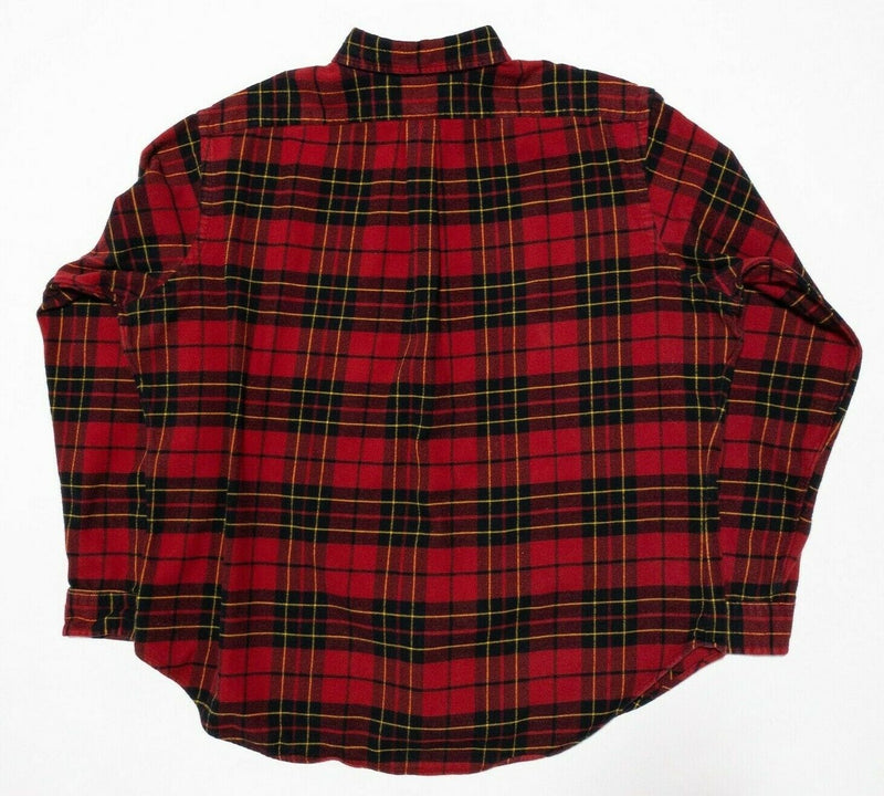 Polo Ralph Lauren Flannel XXL Classic Fit Men's Shirt Red Plaid Button-Down 2XL