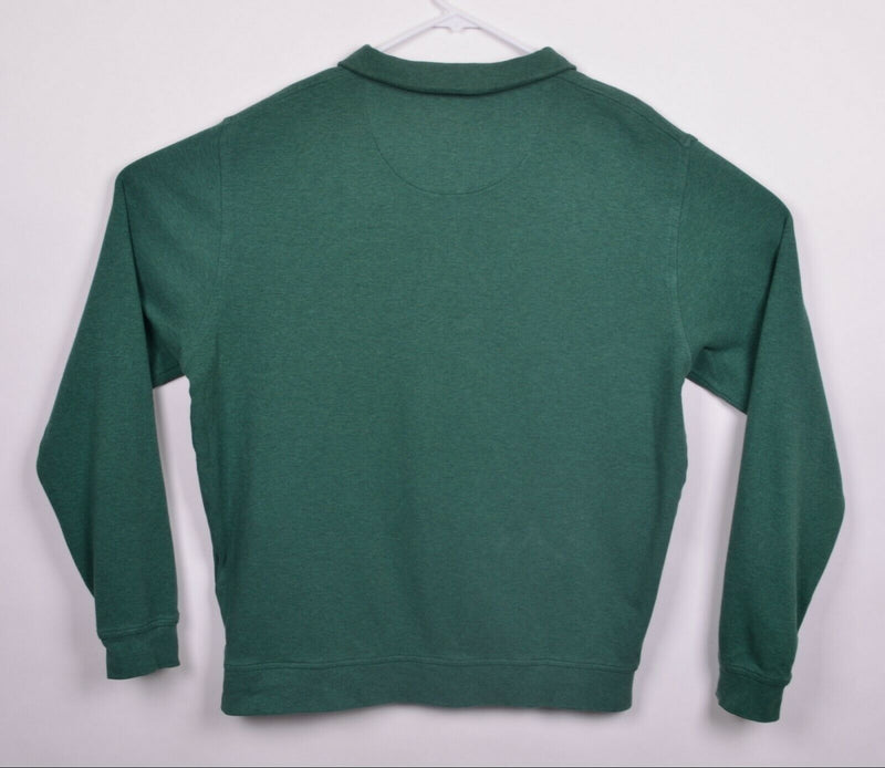 Peter Millar Men's Sz Large Green Quarter Zip Pullover Golf Sweatshirt