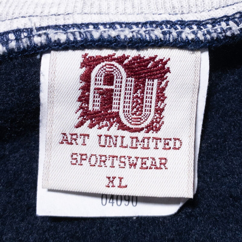 Vintage Art Unlimited Sweatshirt Adult XL Deer Winter USA 90s Grandpa WrapAround