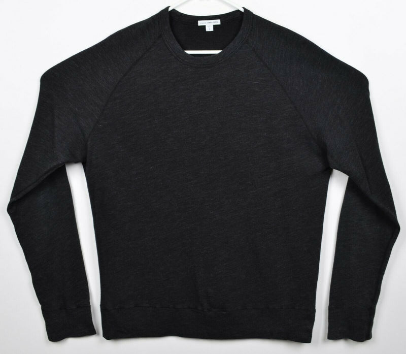 James Perse Standard Men's 2 (M) Dark Heather Gray USA Made Crew Neck Sweatshirt