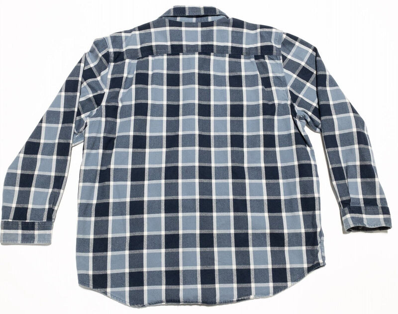 Carhartt Flannel Shirt XL Men's Long Sleeve Hubbard Blue Plaid Button-Front