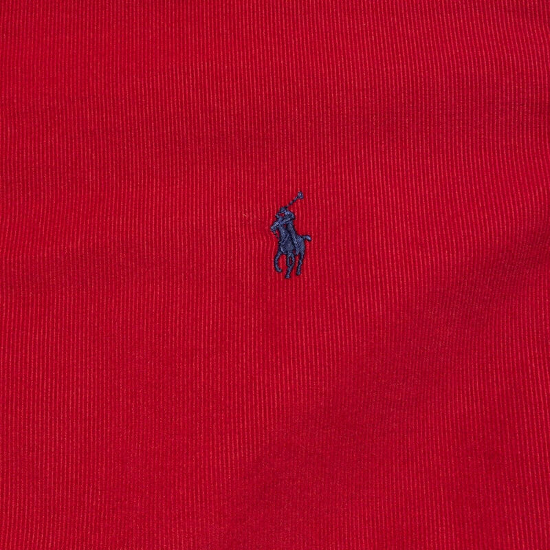 Polo Ralph Lauren Corduroy Shirt Men's Large Classic Fit Red Button-Down Preppy